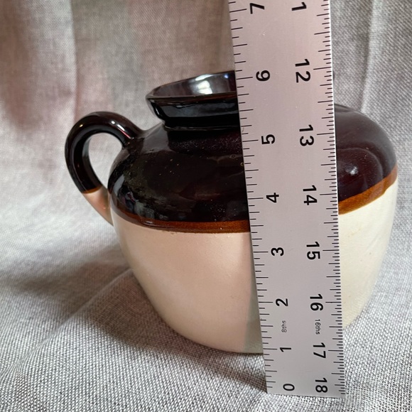 Vintage pottery bean pot crock natural tone ceramic farmhouse cottage co… - Picture 8 of 10